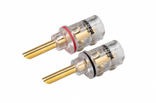 Акустический разъем тип "банан" Phaze Audio SpPlug. Цвет: TP/RED [Прозрачный/Красный]