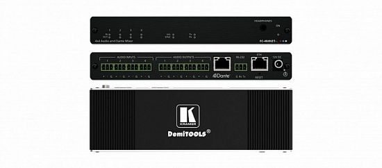 Транскодер аналоговых аудиосигналов и интерфейса Dante™ Kramer FC-404NETXL Транскодер аналоговых аудиосигналов и интерфейса Dante™ Kramer FC-404NETXL