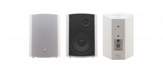 [GALIL 6-O (PAIR)/WHITE] Пара акустических систем настенной установки, с трансформатором; 6", 8 Ом, 70/100 В, 40 Вт, цвет белый